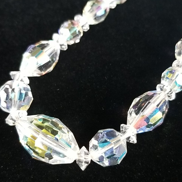 Repurposed Hand Crafted Vintage 1950s Crystal Bead Necklace Assemblage - Picture 7 of 16